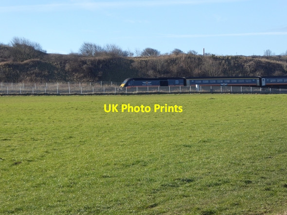 Photo 6"x4" Grand Central train on the Sunderland to Middlesbrough line Dawdon c2016