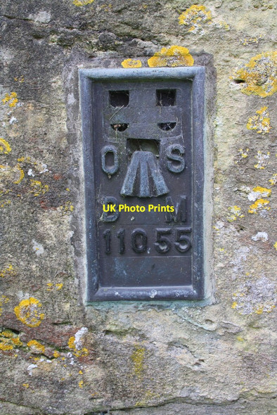 Photo 6"x4" Benchmark on St John's Church Hailey\/SP3512 c2016