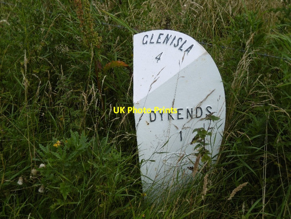 Photo 6"x4" Milestone, B954 Braes of Coul c2015