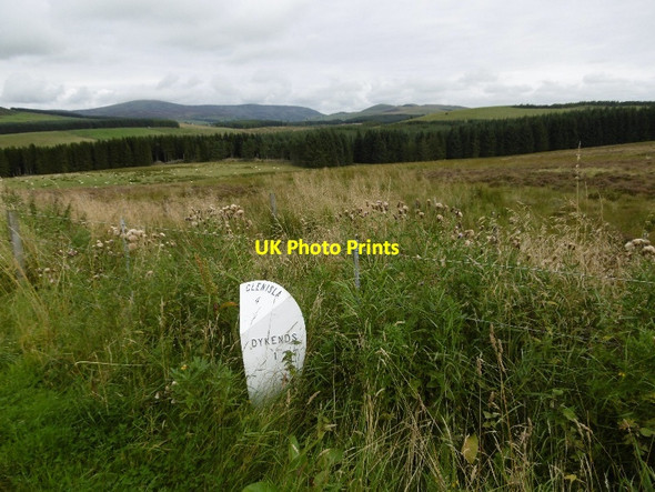 Photo 6"x4" Milestone, B954 Braes of Coul c2015 P1