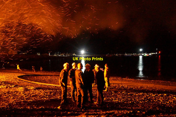 Photo 6"x4" On the beach, Uyeasound Up Helly Aa 2016 Uyeasound c2016