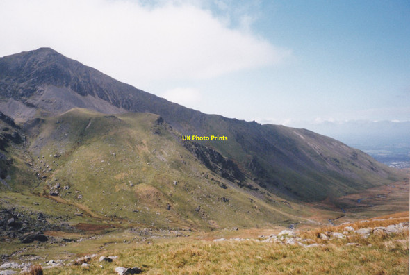 Photo 6"x4" Grib Lem and Carnedd Dafydd from the lower slopes of Carnedd Llywelyn Ysgolion Duon c2000