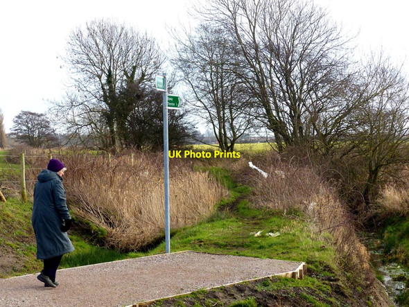 Photo 6"x4" Bridleway joins Rakes Lane Lunt c2016
