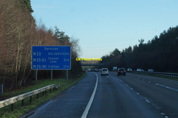 Photo 6"x4" M23 northbound towards junction10 Furnace Green c2016