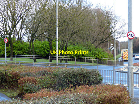 Photo 6"x4" Castle Road at Newark Roundabout Port Glasgow c2016