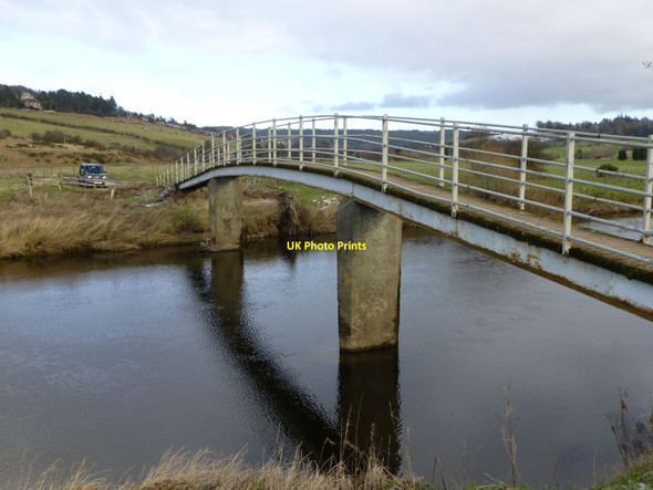 Photo 6"x4" Footbridge over the River Coquet Rothbury c2016