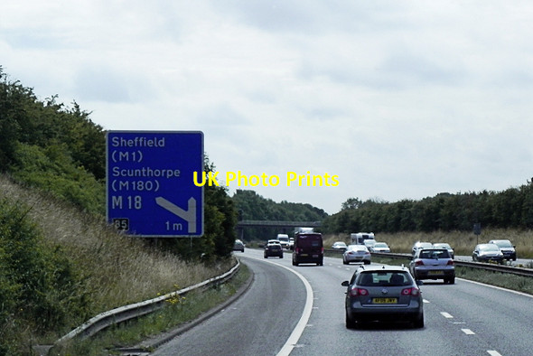 Photo 6"x4" Southbound A1M near to Warmsworth Doncaster c2015