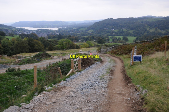 Photo 6"x4" Newly made track above Ambleside Ambleside c2015
