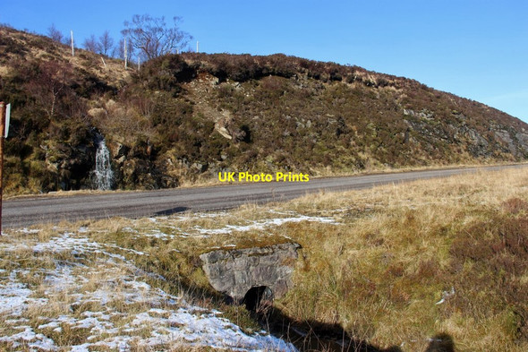 Photo 6"x4" Outflow from Loch Dhonnachaidh drops under the A835 Loch Dhonnachaidh c2016