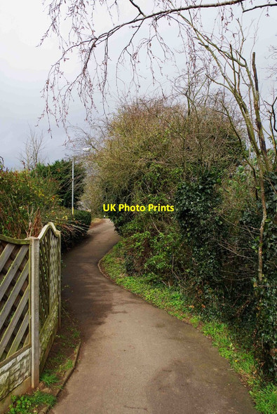 Photo 6"x4" Footpath from Friesland Close to Worcester & Birmingham Canal, Worcester Worcester c2016