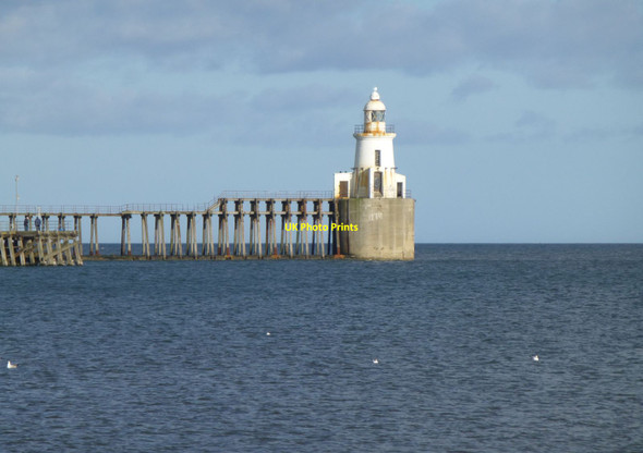 Photo 6"x4" Light on the end of the East Pier Blyth\/NZ3081 c2016