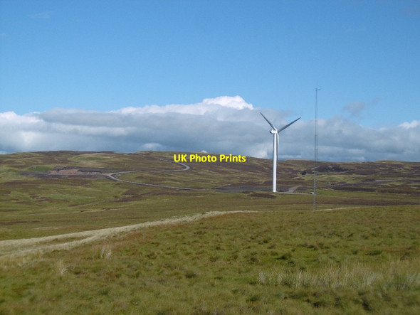 Photo 6"x4" Wind farm construction, Carleatheran Mary Glyn's Burn c2015