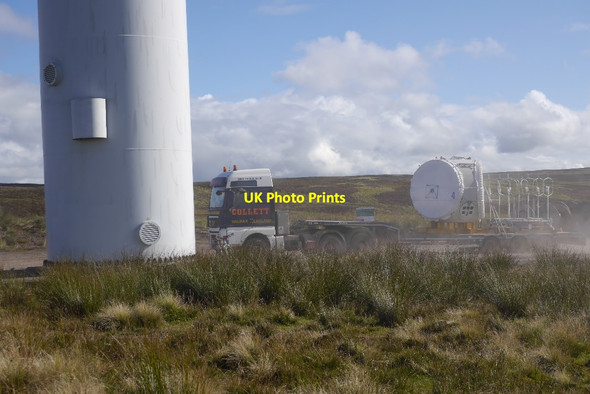 Photo 6"x4" Turbine parts being hauled up Carleatheran Mary Glyn's Burn c2015