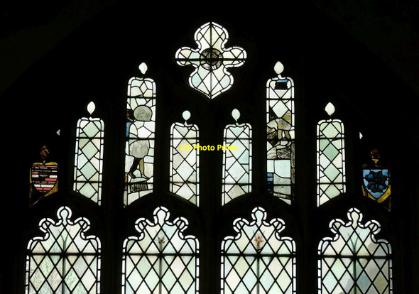 Photo 6"x4" Medieval stained glass, St Peter's church, Empingham Empingham c2016