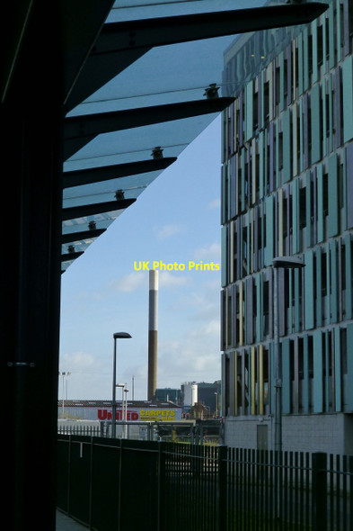 Photo 6"x4" Nottingham incinerator chimney and car park Nottingham\/SK5641 c2016