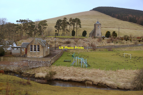 Photo 6"x4" School and church at Roberton Roberton\/NS9428 c2016