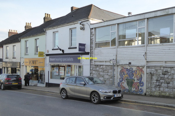 Photo 6"x4" Shops and mosaic panel in Fore Street, Saltash Saltash\/SX4258 c2016