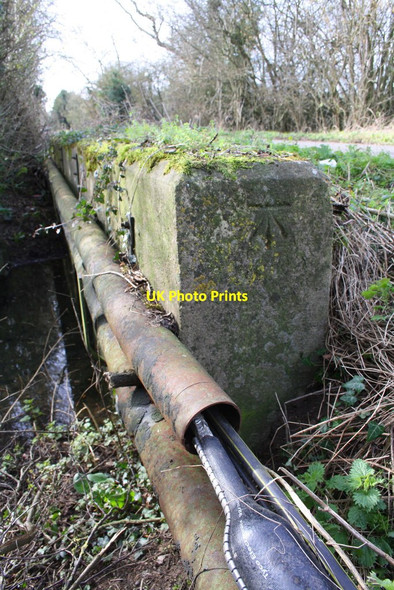 Photo 6"x4" Benchmark on parapet of bridge on Cassington Road Eynsham c2016