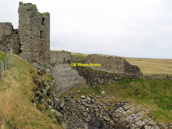 Photo 6"x4" Egyncleugh Tower and east wall, Dunstanburgh Castle Craster c2016