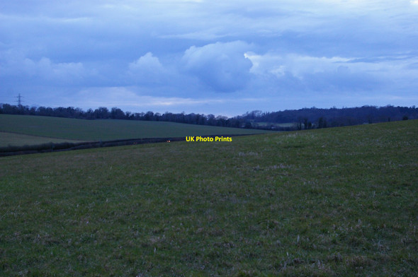 Photo 6"x4" Light fades over Shire Lane Orpington c2016