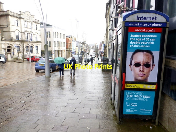 Photo 6"x4" Cold, wet and windy, High Street, Omagh Omagh c2016