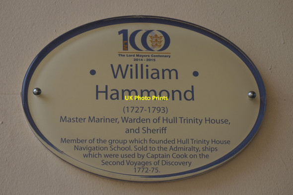 Photo 6"x4" Plaque to William Hammond Kingston upon Hull c2016