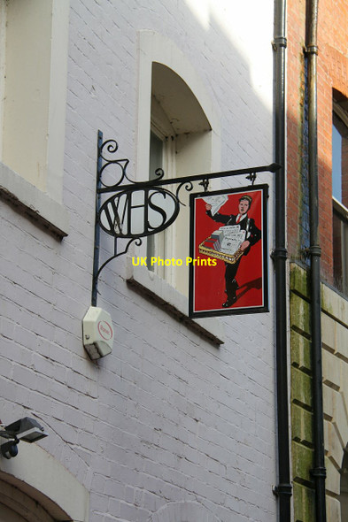 Photo 6"x4" WHS sign on Bank Street Worcester c2016