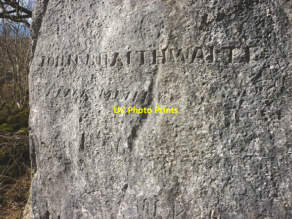 Photo 6"x4" Braithwaite carving, Hutton Roof Crags Hutton Roof\/SD5778 c2016