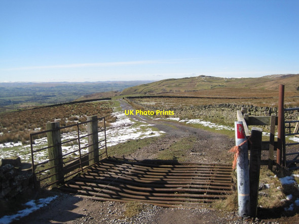 Photo 6"x4" Cattle Grid, Bridleway, and Track towards Woodside Helbeck c2016