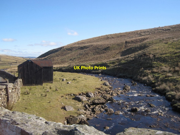 Photo 6"x4" Lune Head Beck and Field Barn Grains o' th' Beck c2016