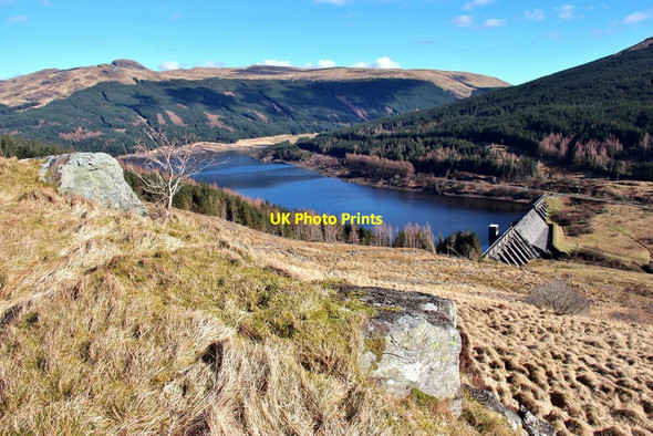 Photo 6"x4" Loch Tarsan Dam from the top of An t-Sr\u00c3\u00b2n An t-Sr\u00f2n\/NS0683 c2016