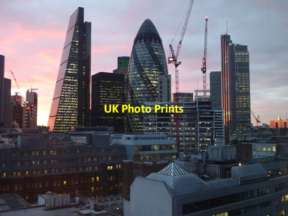Photo 6"x4" The City at sunset London c2016