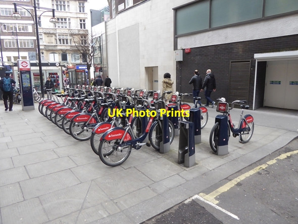 Photo 6"x4" Bike hire station by Bond Street Station Westminster c2016