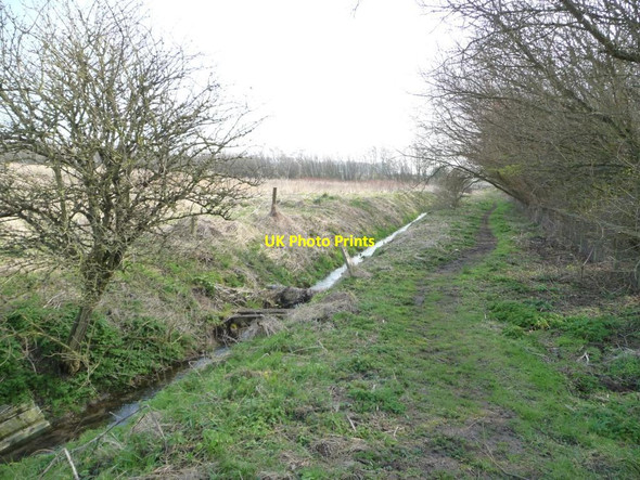 Photo 6"x4" Footpath alongside a drain, south of the railway line Bridlington c2016