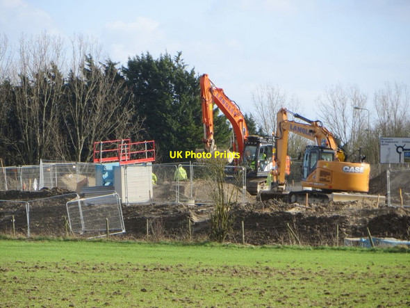 Photo 6"x4" Two Excavators Chilton\/SU4885 c2016