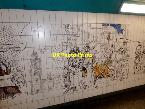 Photo 6"x4" Subway art, Trafalgar Square London c2016