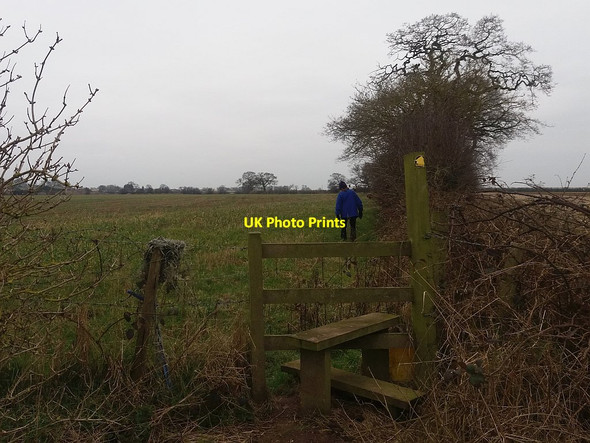 Photo 6"x4" Wooden stile near Brindley Green Bradwall Green c2016