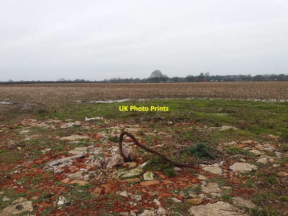 Photo 6"x4" Hardcore on a field edge Bradwall Green c2016