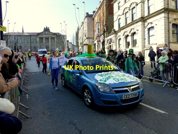 Photo 6"x4" Happy St Patrick's Day car, Omagh Omagh c2016
