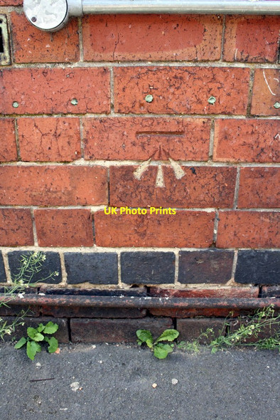 Photo 6"x4" Benchmark on #36 York Road Loughborough c2015