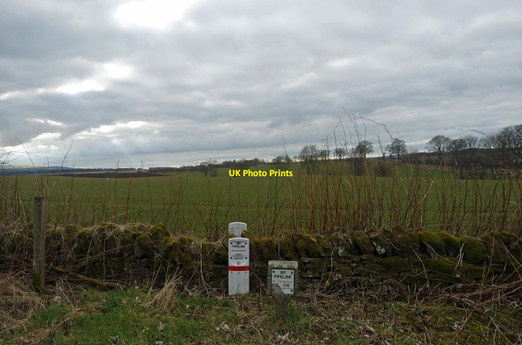 Photo 6"x4" Course of BP Forties Pipeline System across farmland near Padanaram, Angus Padanaram c2016