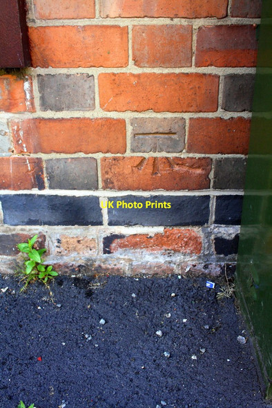 Photo 6"x4" Benchmark on #47 Ashby Road Loughborough c2015