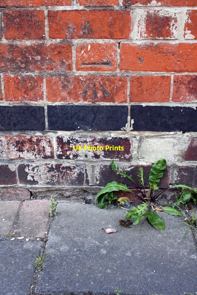 Photo 6"x4" Benchmark on #132 Station Street Loughborough c2015
