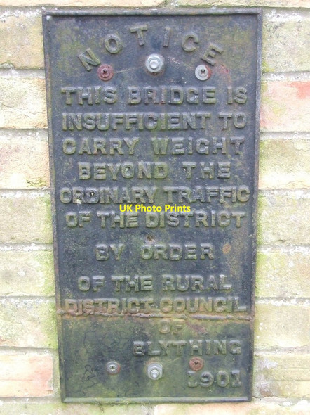 Photo 6"x4" Old Weight Limit Plaque Wrentham c2016