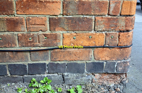 Photo 6"x4" Benchmark on #44 Wootton Street Bedworth c2015