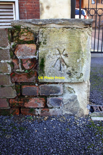 Photo 6"x4" Cancelled benchmark on Marston Street wall Oxford\/SP5106 c2016