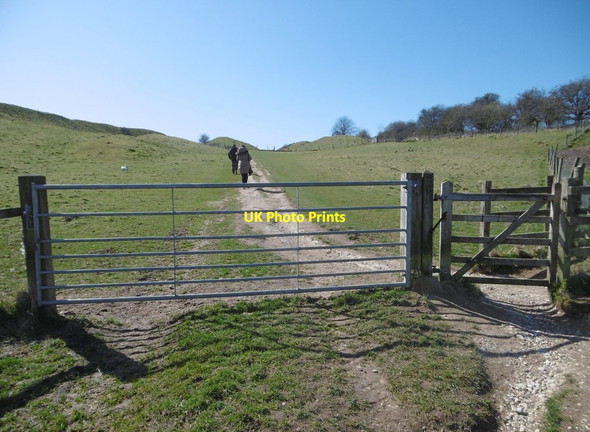 Photo 6"x4" Maiden Castle, gates Dorchester\/SY6890 c2016