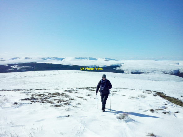 Photo 6"x4" Snow and good weather for walking Howshaw Tor c2016