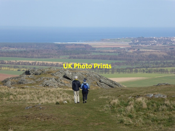 Photo 6"x4" View east-north-east from Traprain Law Luggate Burn c2016