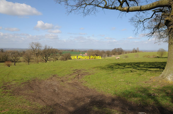 Photo 6"x4" Farmland above Middle Norton Farm Aston Subedge c2016